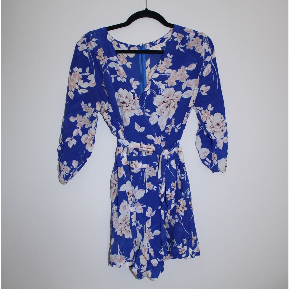 YUMI KIM - Liz Romper Royal Blue Tahiti Sunrise